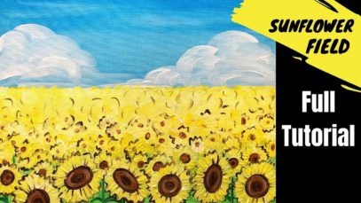 ? EP103- Sunflower Field – Painting tutorial for peace in