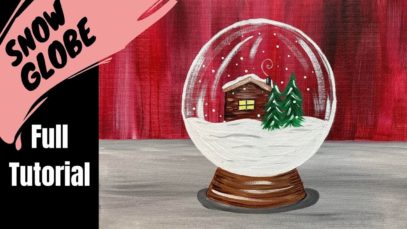 EP92- 'Christmas Snow Globe' easy holiday acrylic painting tutorial