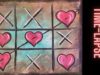 Timelapse version of 'Tic Tac Toe Valentine' acrylic painting tutorial