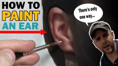 OIL PAINTING TUTORIAL: How to PAINT a realistic ear!