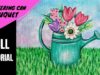 ? EP105 – ‘Watering Can Bouquet’ – easy acrylic painting