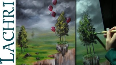 How to paint an easy surreal landscape in acrylics –