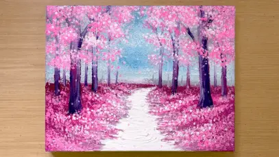 Painting a Pink Forest
