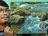 How To Paint Detailed Rocks and Rushing Water on River