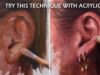 Try this technique to paint with Acrylic | Ear Painting